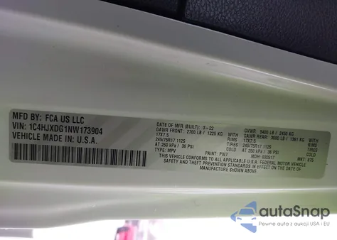 2022 Jeep Wrangler Unlimited Sport S 4X4 from USA, damaged, VIN 1C4HJXDG1NW173904